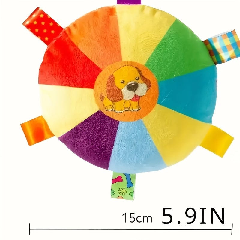 Colorful Interactive Plush Dog Toy with Squeaker - Durable Chew Toy for All Breeds, Musical Note & Animal Design for Training and Play, Soft Plush Material 1pc (pattern Random) One PETS-TOP