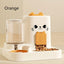 Distributeur automatique 2-en-1 chat – Gamelle & eau, grande capacité Orange One PETS-TOP