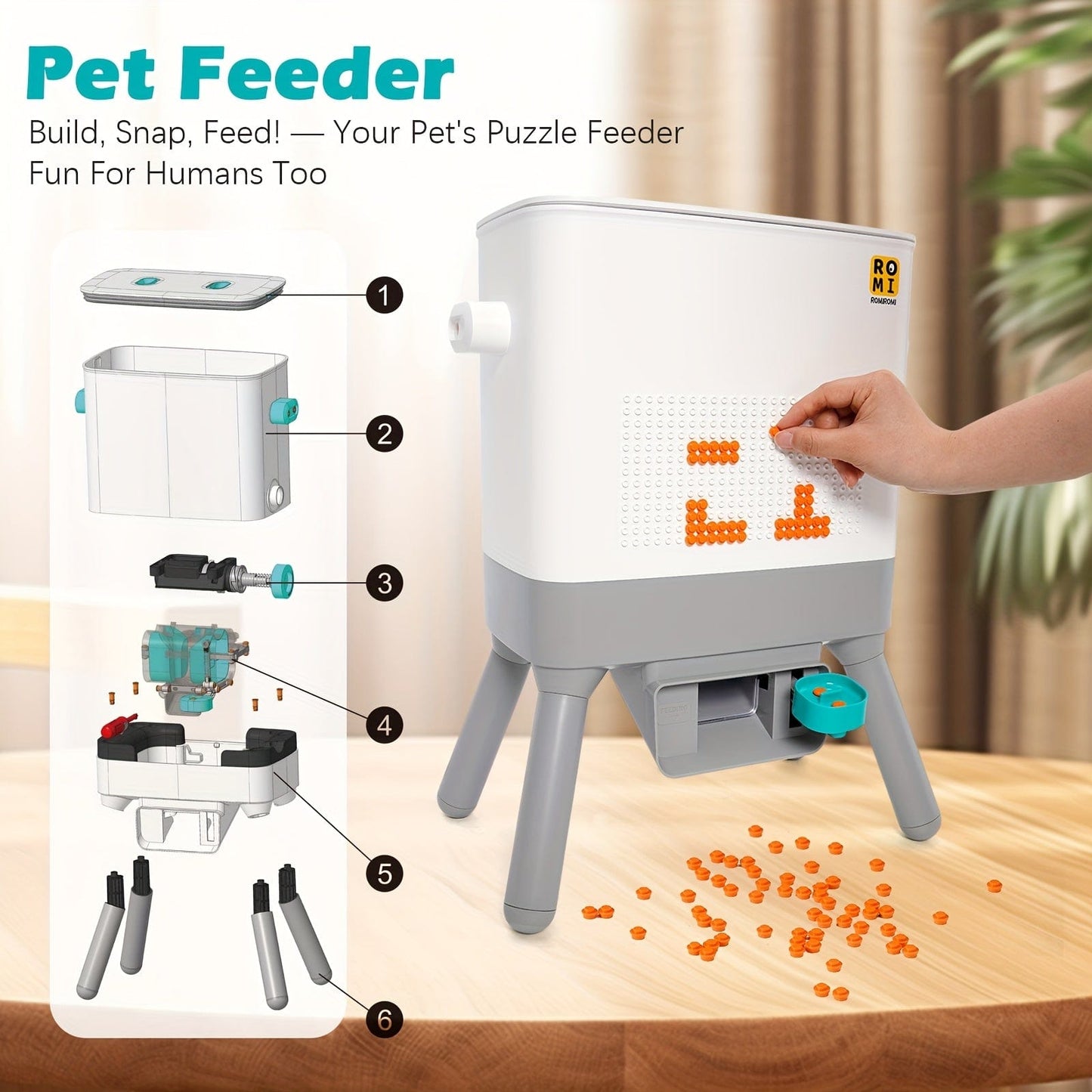 Distributeur automatique 8,5L pour chats & chiens – Réserve hermétique - One PETS - TOP