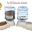 Distributeur De Nourriture/Eau Fontaine Automatique - 3.75Lx 2 Pièces - Alimentation Pour Chien/Chat/Croquettes Accesoires Gamelle Animaux Domestiques (Pas Besoin De Batterie) - One PETS - TOP