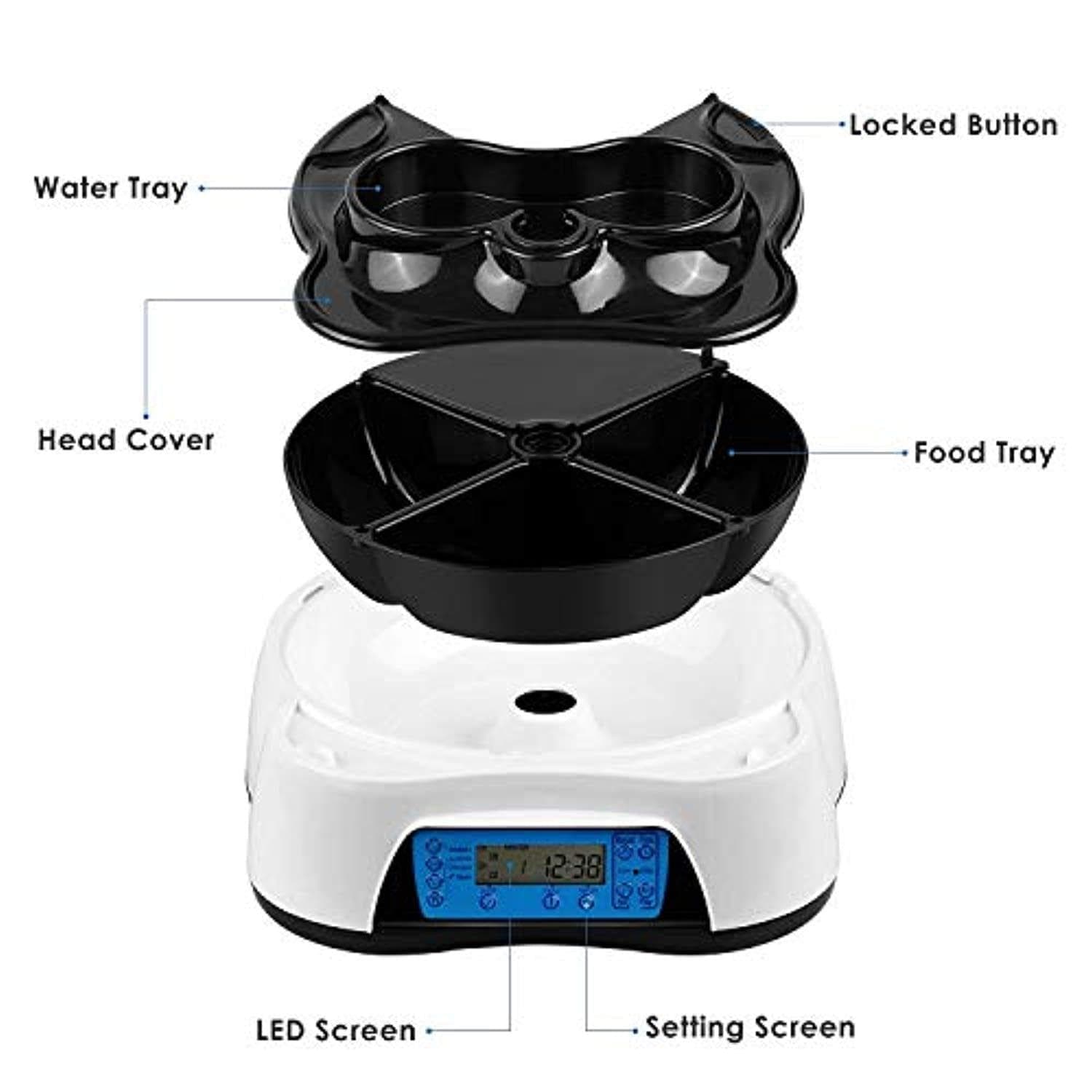 Duodistrib: Distributeur 2 - En - 1 Pour Animaux, Vocal & Lcd - One PETS - TOP