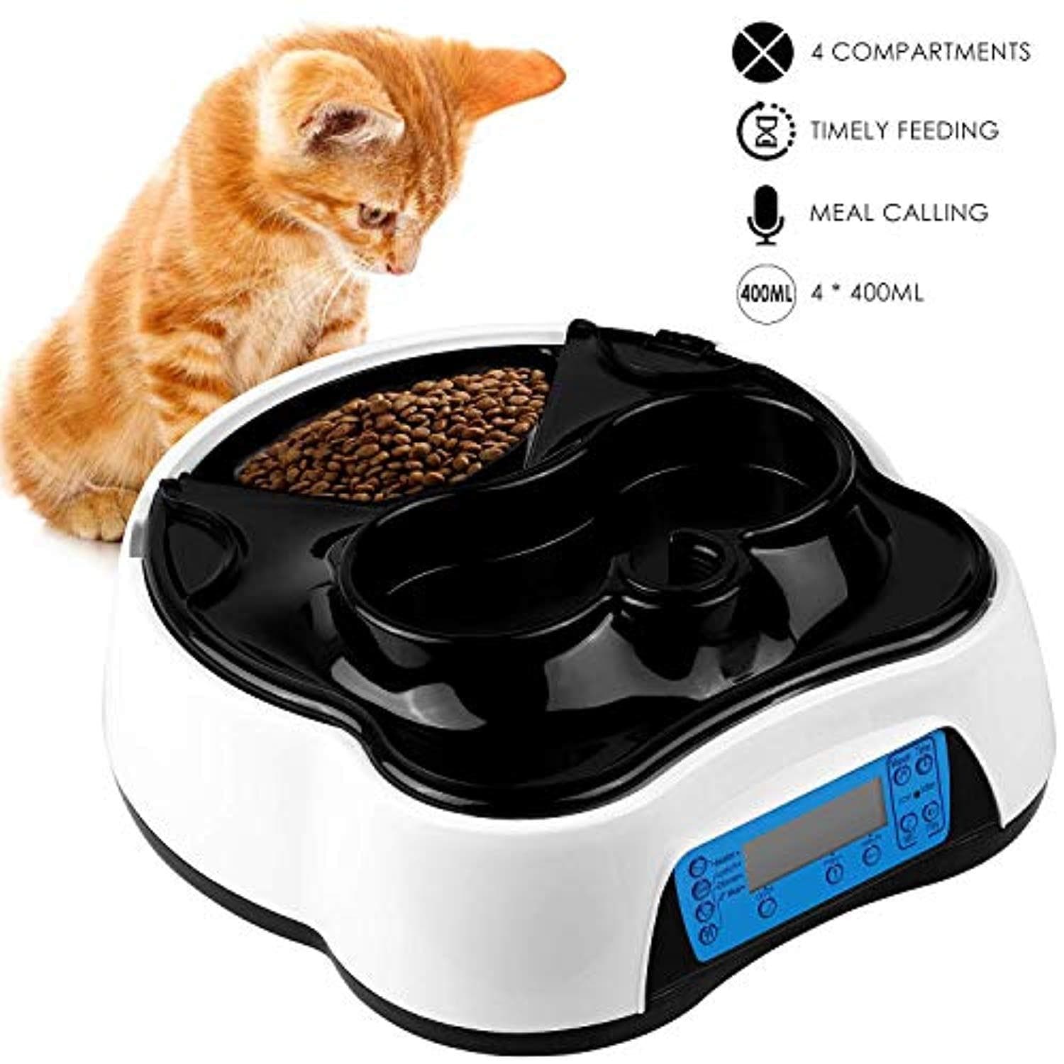 Duodistrib: Distributeur 2 - En - 1 Pour Animaux, Vocal & Lcd - One PETS - TOP