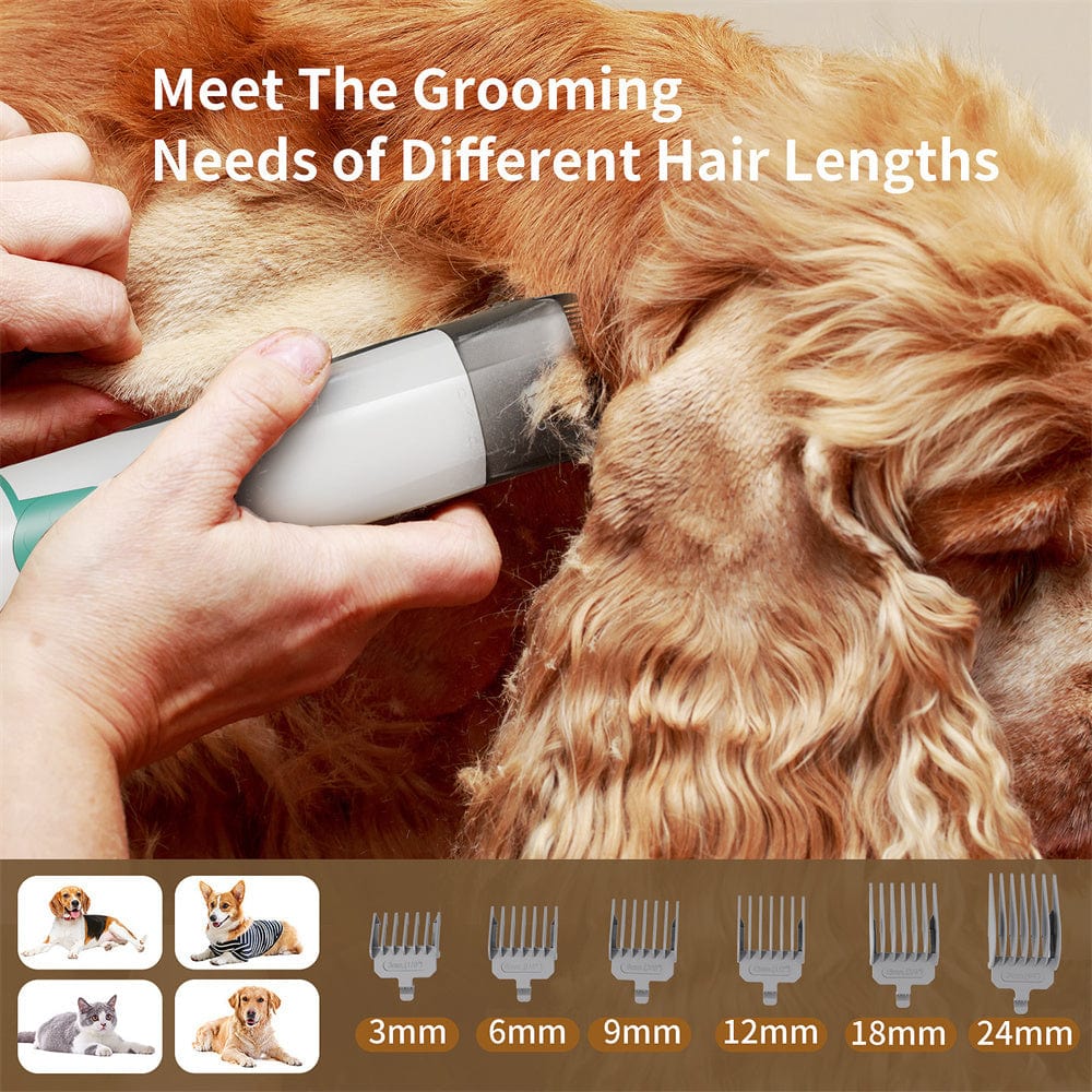 Machine de toilettage 7-en-1 chien & chat – Aspirateur, tondeuse & soins