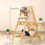 Arbre à chat multi-niveaux bois – Lit douillet & poteaux à gratter