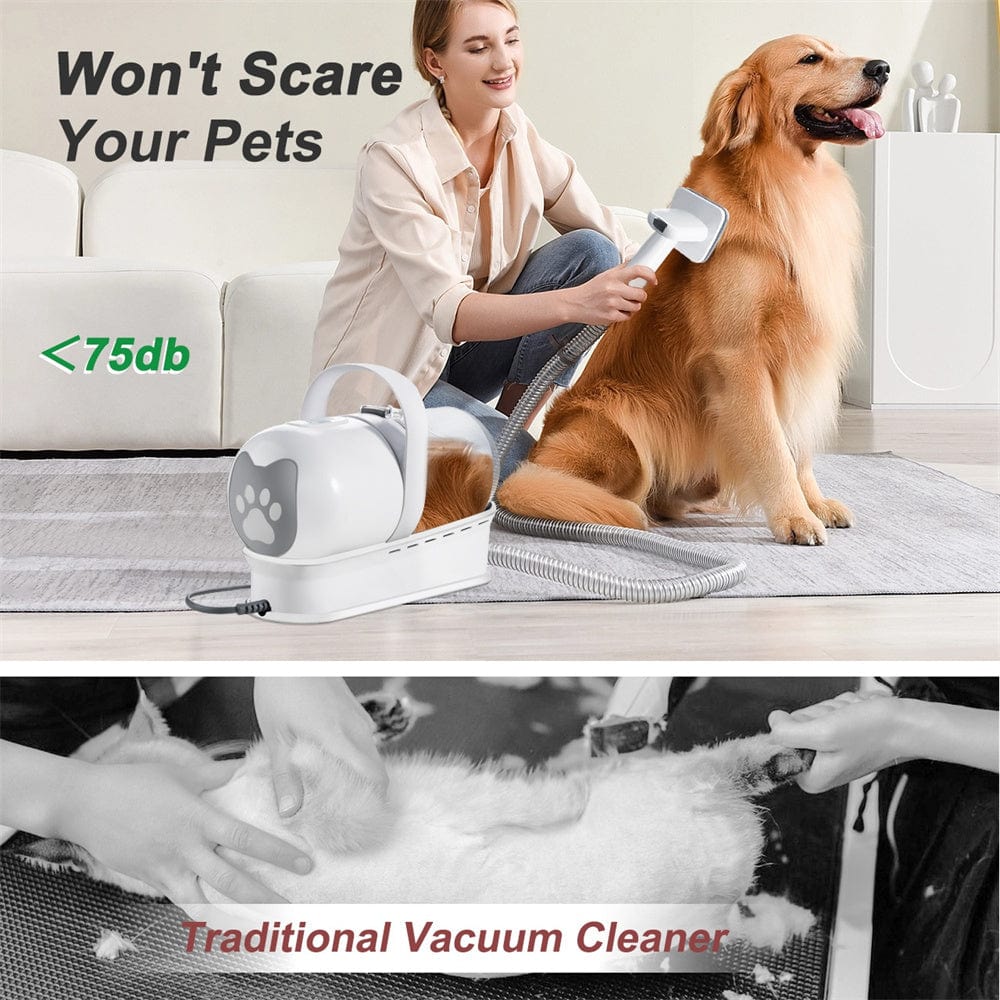 Machine de toilettage 7-en-1 chien & chat – Aspirateur, tondeuse & soins