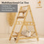 Arbre à chat multi-niveaux bois – Lit douillet & poteaux à gratter