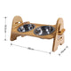 Elevatepaws™ Bamboo Adjustable Pet Bowl Stand 🐾 - One PETS - TOP
