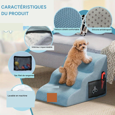 Escaliers 3 marches pour chien housse lavable - image 2
