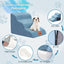 Escaliers 3 marches pour chien – Housse lavable & antidérapante Bleu One PETS-TOP