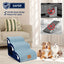 Escaliers 3 marches pour chien – Housse lavable & antidérapante Bleu One PETS-TOP