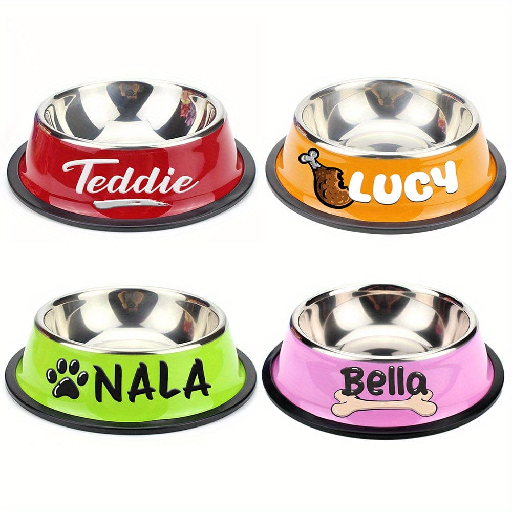 Gamelle personnalisée antidérapante chien & chat – Acier inoxydable premium One PETS-TOP