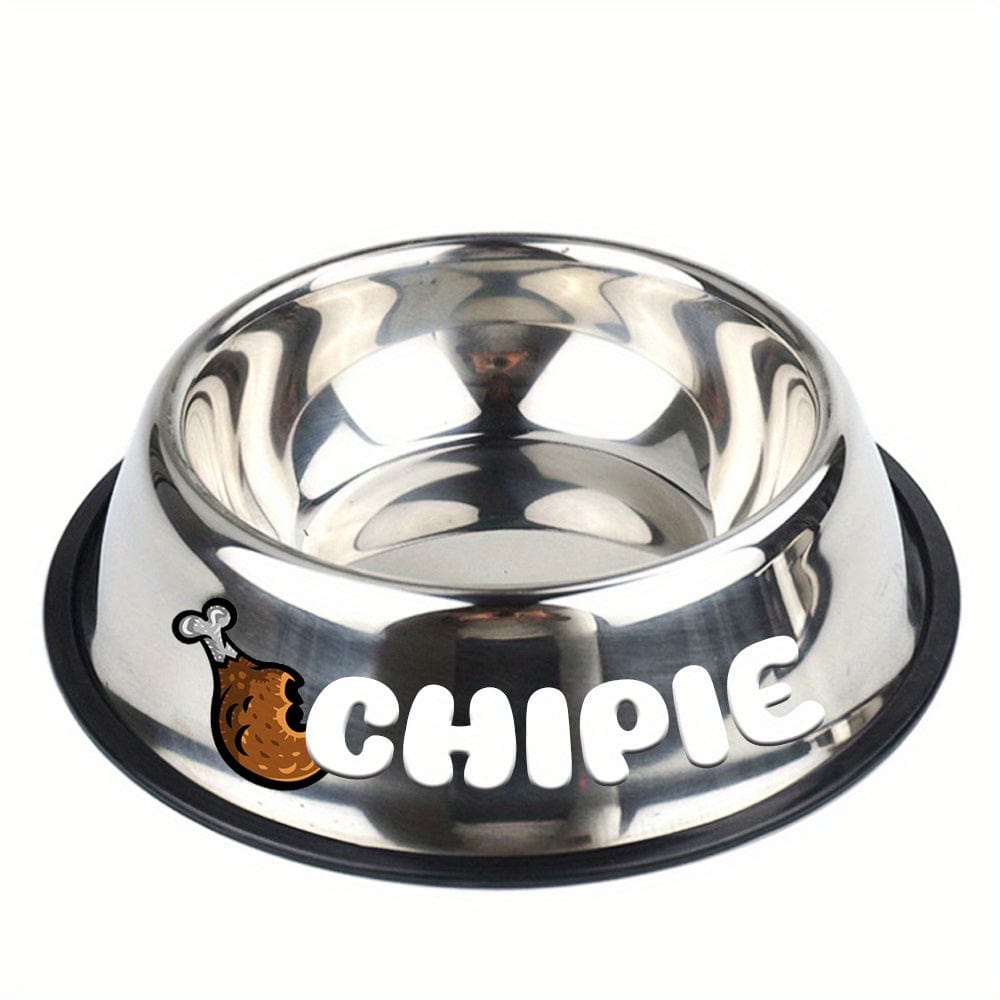 Gamelle personnalisée antidérapante chien & chat – Acier inoxydable premium Gris 3 / S One PETS-TOP