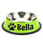 Gamelle personnalisée antidérapante chien & chat – Acier inoxydable premium Vert 2 / S One PETS-TOP