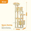 Grand arbre à chat 180cm – Tour avec hamac, griffoir sisal, jouets - One PETS - TOP
