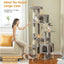 Grand arbre à chat 180cm – Tour avec hamac, griffoir sisal, jouets - One PETS - TOP