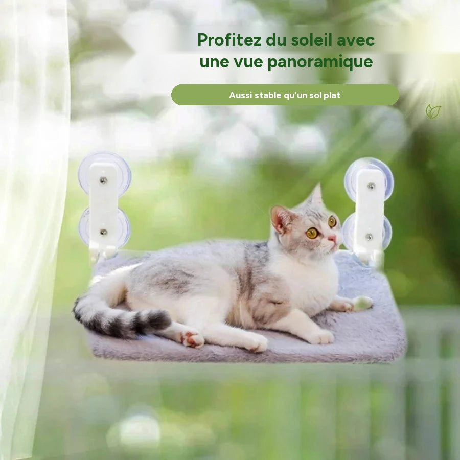 Hamac pliant pour chat plateforme fenêtre avec double ventouse – vue 3