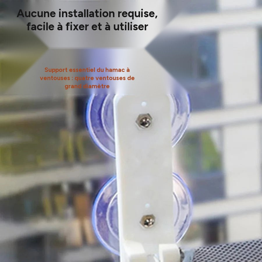 Hamac pliant pour chat plateforme fenêtre avec double ventouse – vue 4