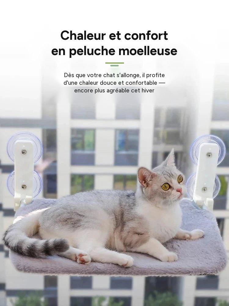 Hamac pliant pour chat plateforme fenêtre avec double ventouse – vue 5