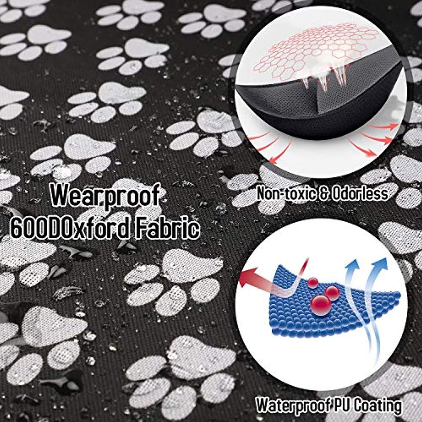 Housse De Siège D’Animal, Housse De Protection Arrière Avec Laisse De Sécurité Pour Voyage De Chiot, Imperméable Respirante Pour Voiture/Suv/Camion One PETS-TOP