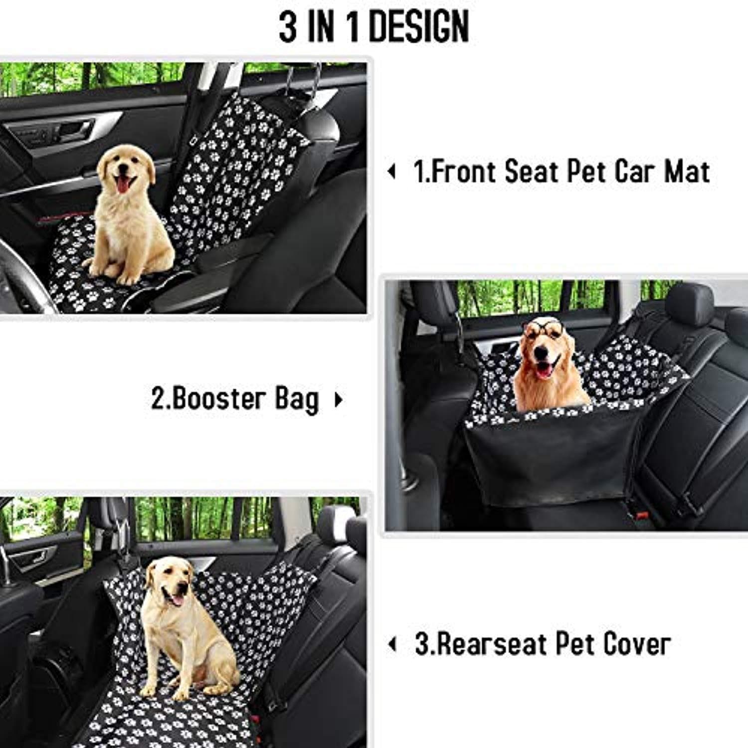 Housse De Siège D’Animal, Housse De Protection Arrière Avec Laisse De Sécurité Pour Voyage De Chiot, Imperméable Respirante Pour Voiture/Suv/Camion One PETS-TOP