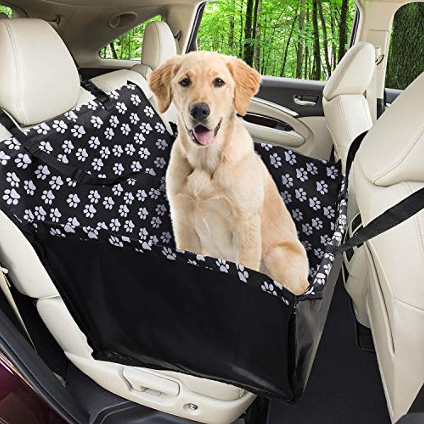 Housse De Siège D’Animal, Housse De Protection Arrière Avec Laisse De Sécurité Pour Voyage De Chiot, Imperméable Respirante Pour Voiture/Suv/Camion One PETS-TOP