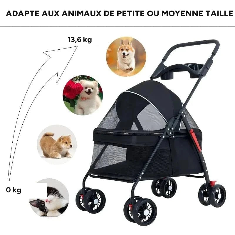 Poussette pliable légère pour animaux – vue 10