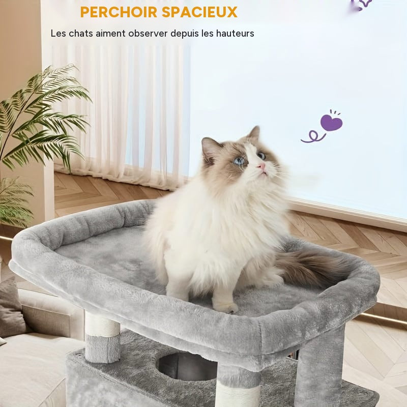Arbre à chat XXL 170cm multi-niveaux griffoirs niches – détail 8