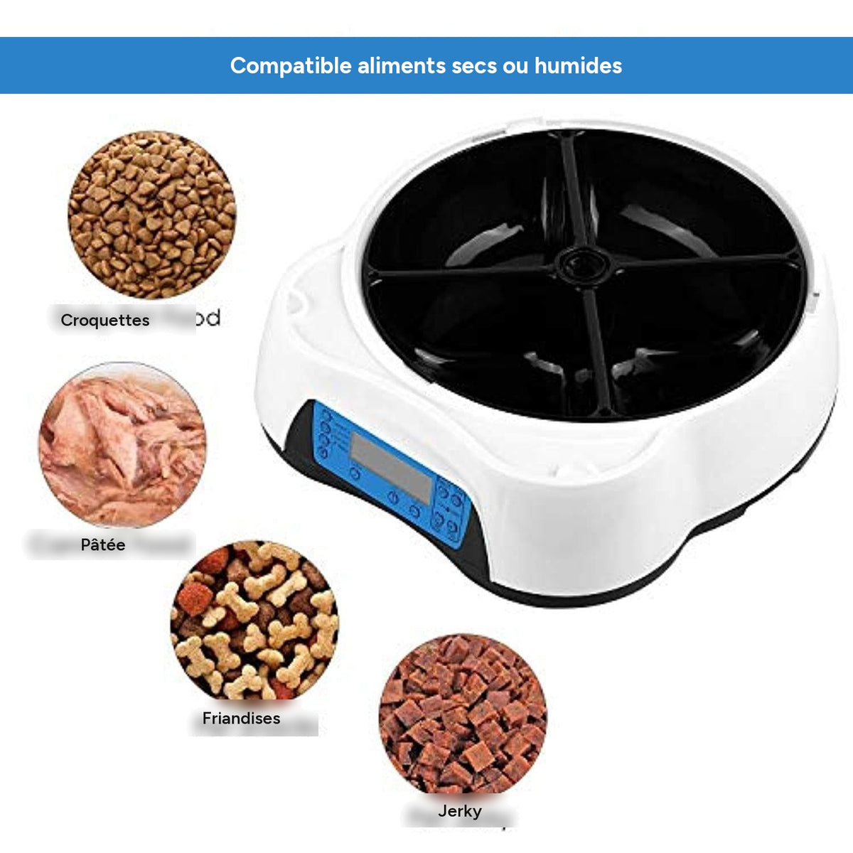 DuoDistrib distributeur 2-en-1 pour animaux, vocal & LCD - One PETS-TOP – vue 9
