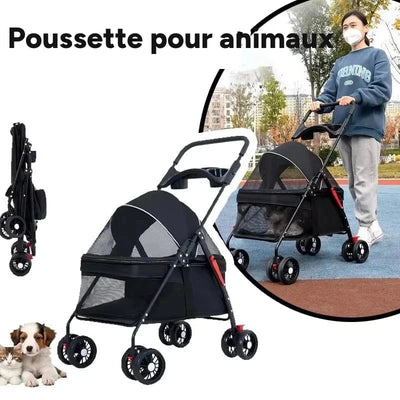 Poussette pliable légère pour animaux