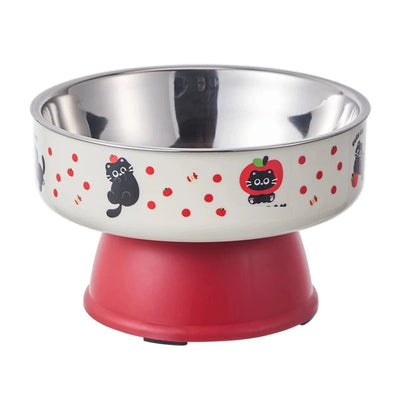 Bol surélevé en inox pour animaux - design coloré ergonomique anti-fatigue