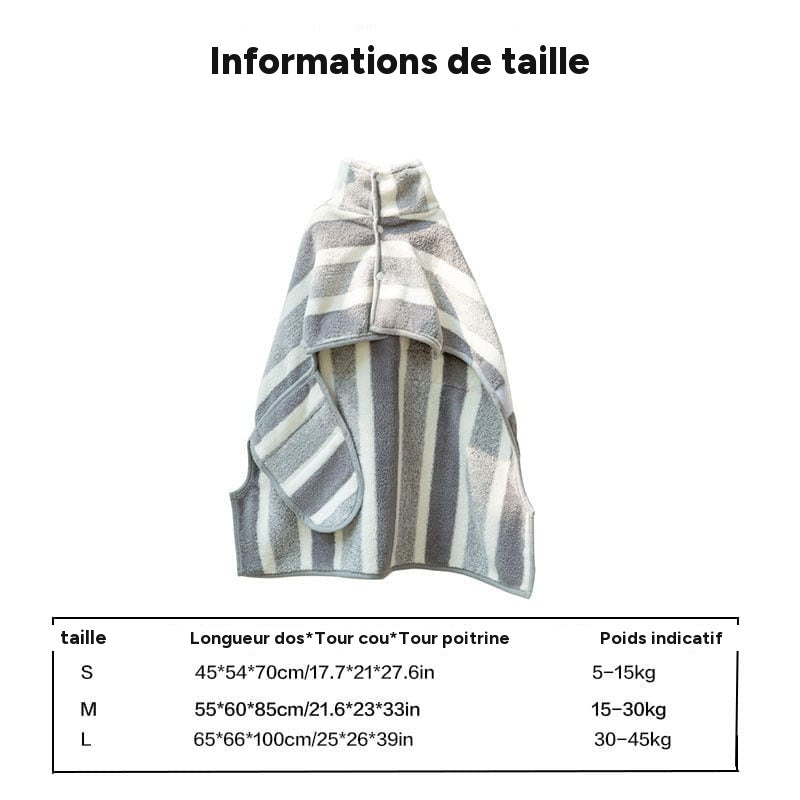 Serviette chien microfibre – séchage rapide super absorbante – One PETS-TOP – vue 2