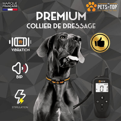 Collier de dressage premium - Vibration, Bip, Stimulation