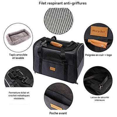 Sac de transport pliable pour chat et chien, respirant - One PETS-TOP – vue 2