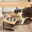 Bols sureleves pour chat, chiot, inclines anti-vomissement avec support bois