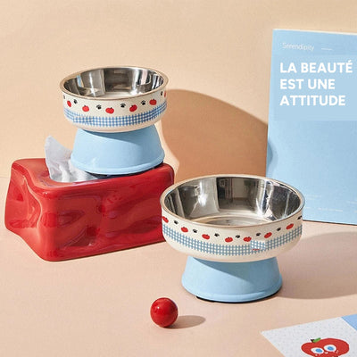 Bol surélevé en inox pour animaux - design coloré ergonomique anti-fatigue – vue 2