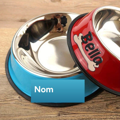 Gamelle personnalisée antidérapante pour chien et chat - acier inoxydable premium