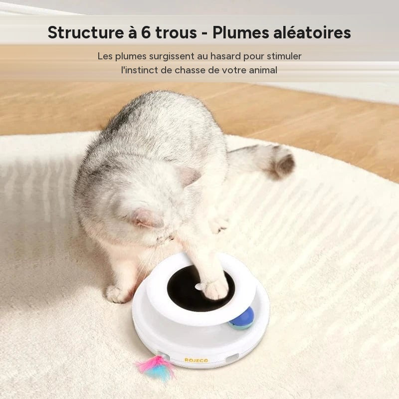 Jouet automatique Rojeco - balle interactive plume pour chat et chien – vue 2