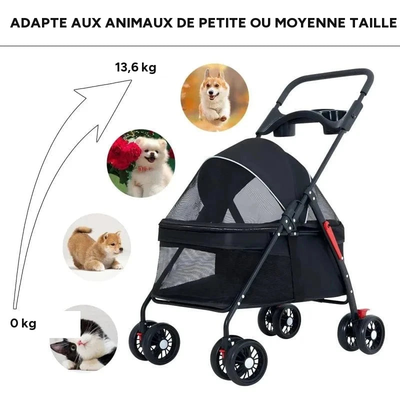 Poussette pliable légère pour animaux – vue 3