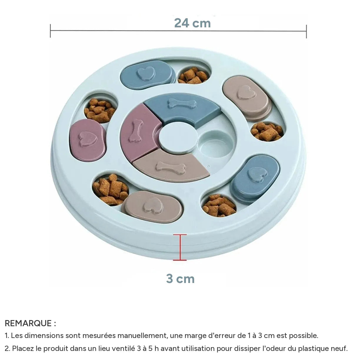 Bol cachette de nourriture pour chien – Jouet éducatif & interactif - One PETS-TOP – vue 3
