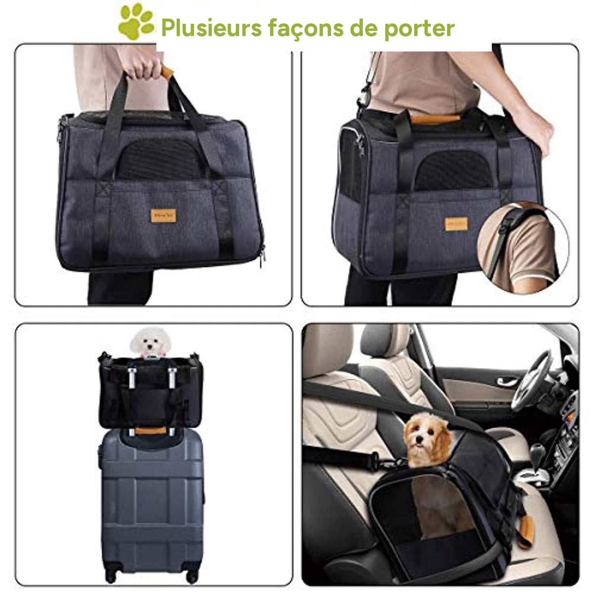 Sac de transport pliable pour chat et chien, respirant - One PETS-TOP – vue 3