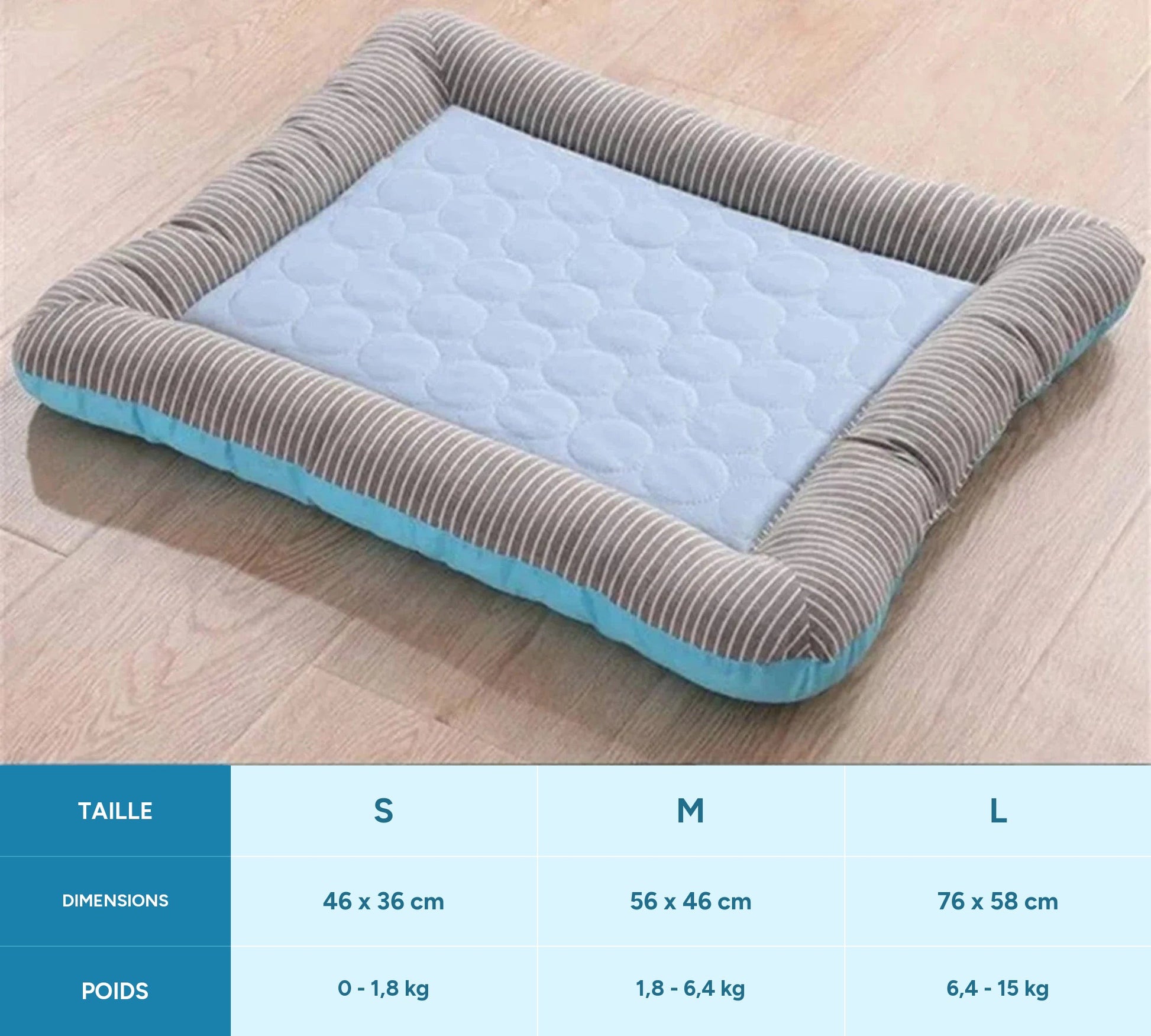Tapis rafraichissant pour chien chat - lit d'ete en soie glacee