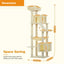 Grand arbre à chat 180cm – Tour avec hamac, griffoir sisal, jouets - One PETS-TOP – vue 3
