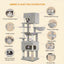 Arbre a chat XXL 7 poteaux - infographie 3