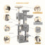 Arbre à chat XXL 193cm tour 7 niveaux niches griffoirs