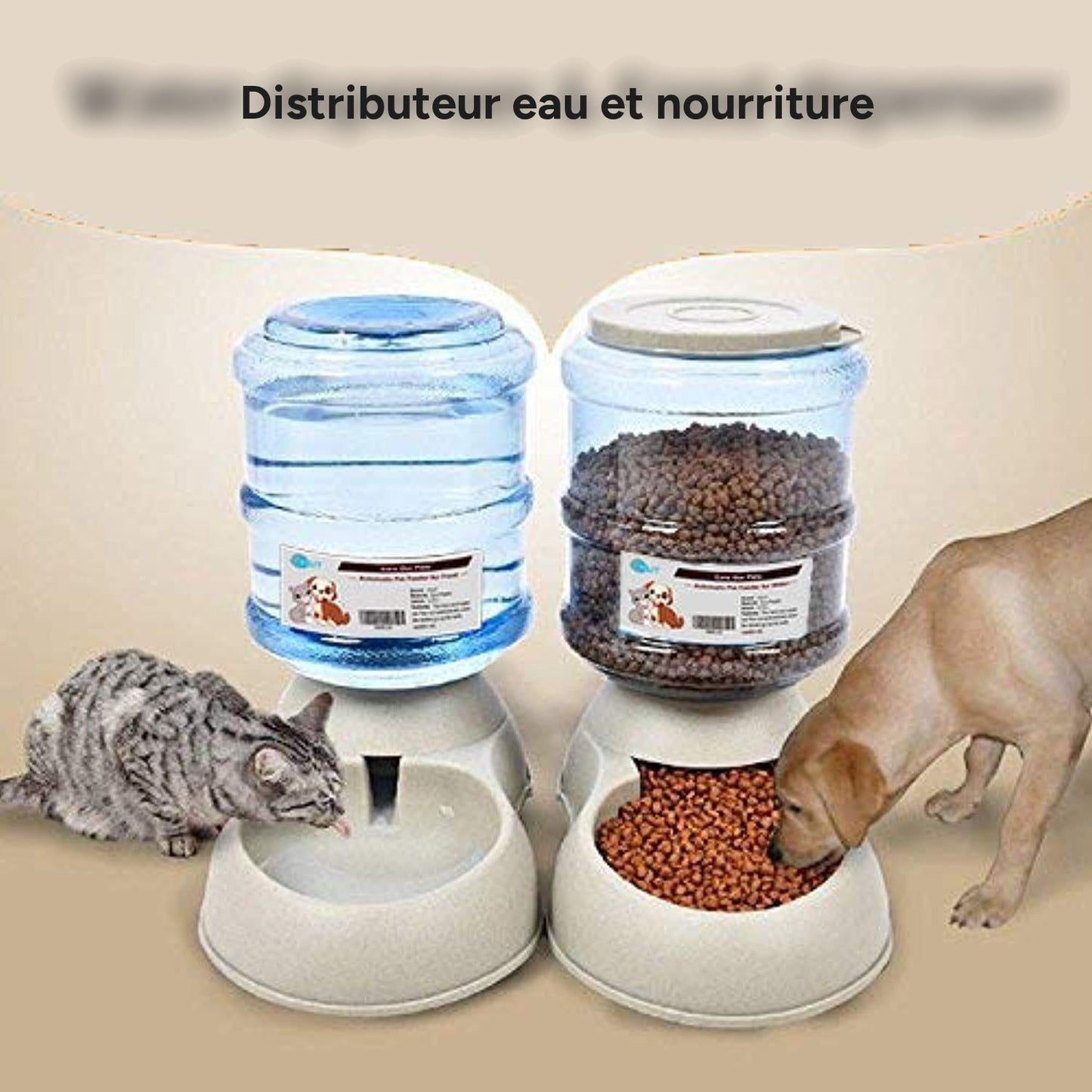 Distributeur nourriture et eau fontaine automatique 3.75L - One PETS-TOP – vue 4