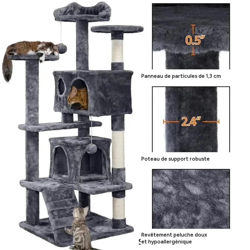 Grande maison pour chatons et chats – Tour condo avec griffoirs - One PETS-TOP – vue 4