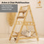 Arbre à chat multi-niveaux bois - infographie 2