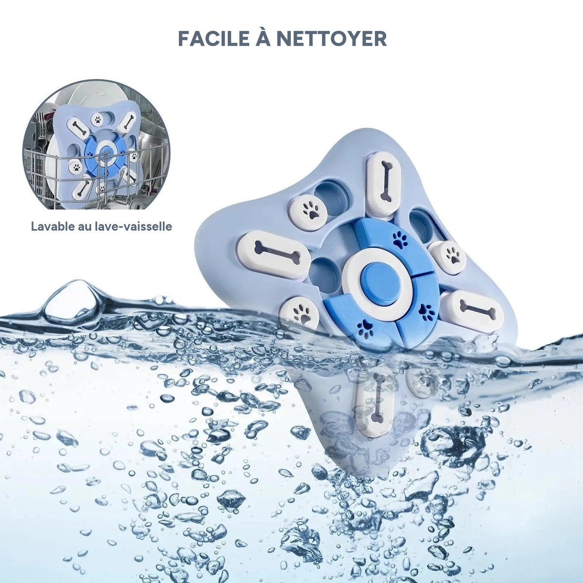 Jouet interactif pour chien & chat – Distributeur de nourriture & puzzle - One PETS-TOP – vue 4