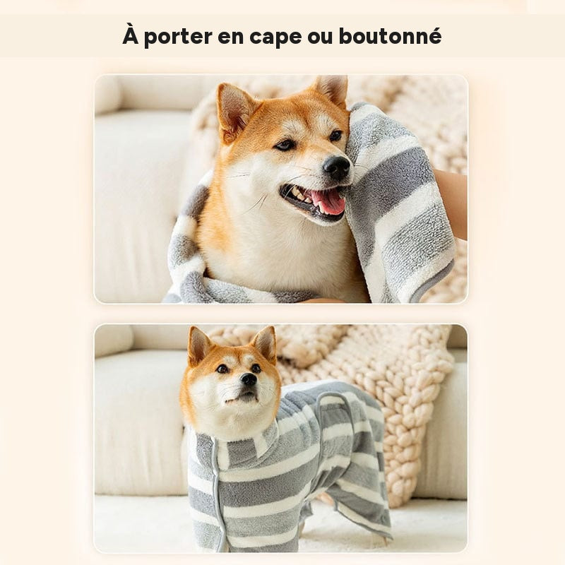 Serviette chien microfibre – séchage rapide super absorbante – One PETS-TOP – vue 4