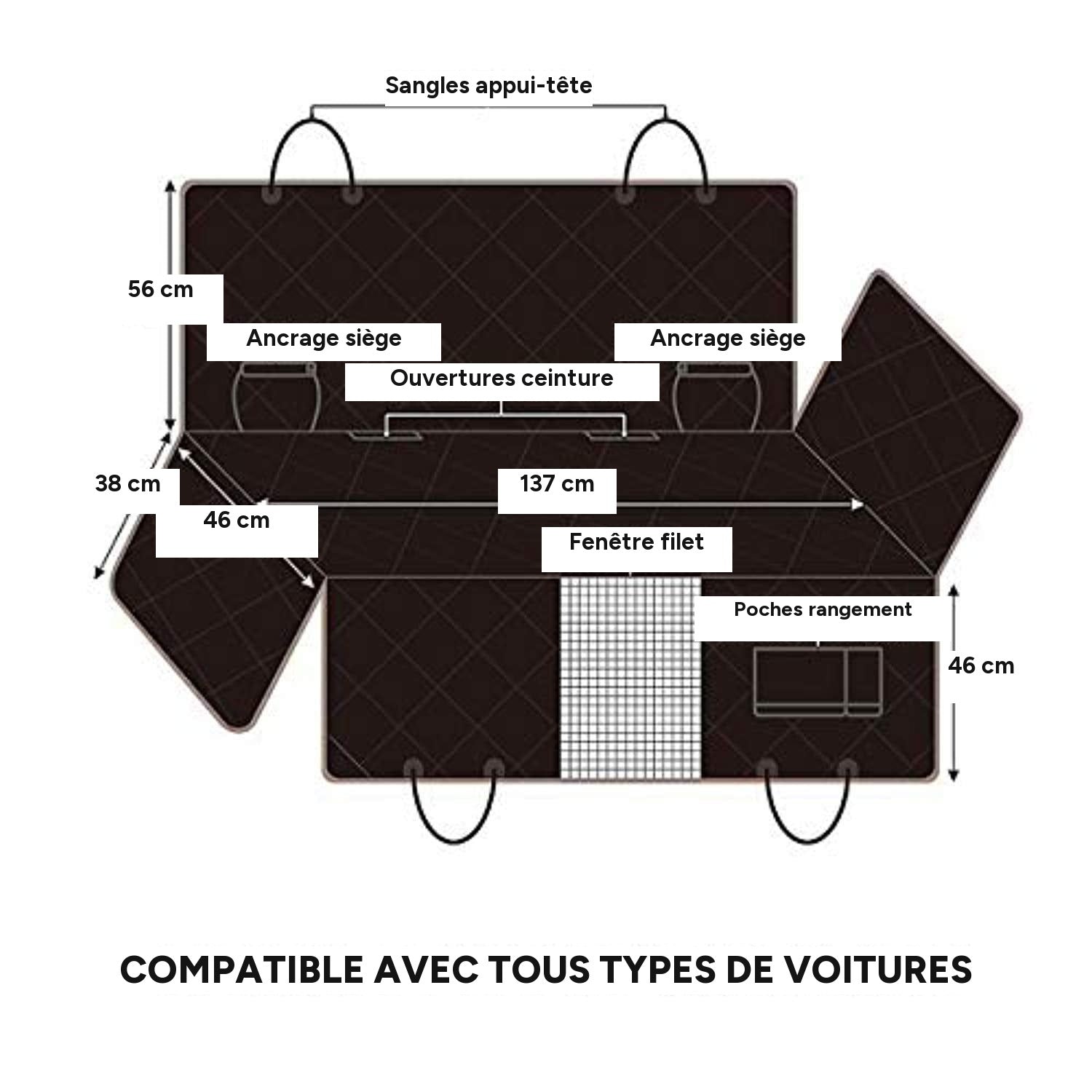 Housse de siège pour chien